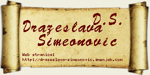Dražeslava Simeonović vizit kartica